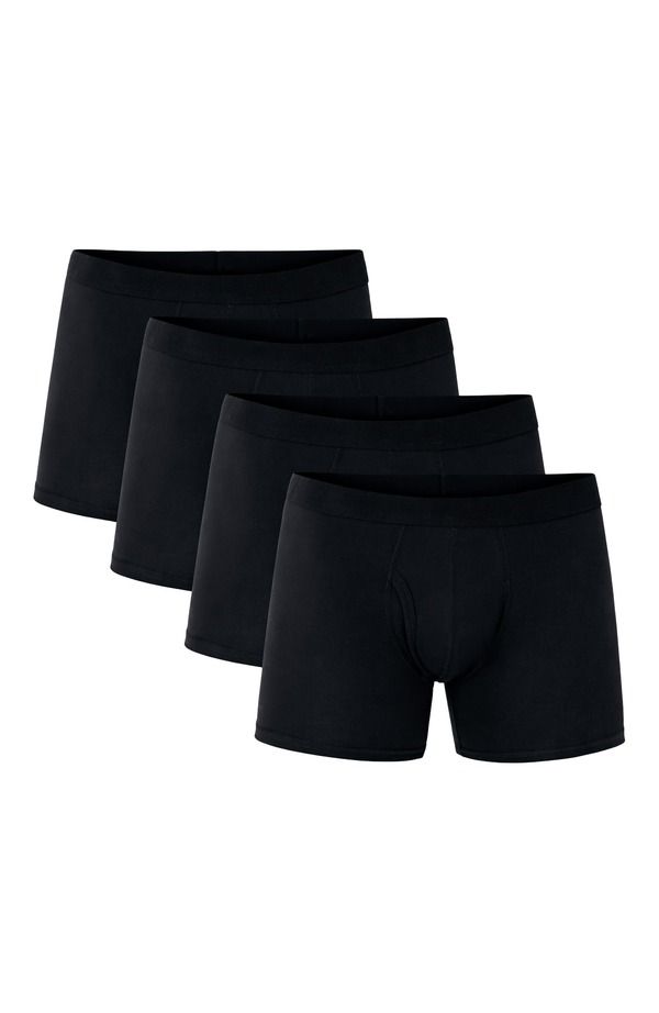 パクト メンズ アンダーウェア ボクサーパンツ コットン Pact Everyday Boxer Brief 4Pack Made With Organicotton Black ブラック