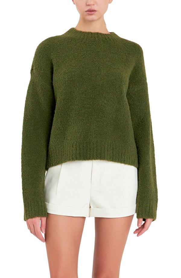 イングリッシュファクトリー レディース アウター ニット・セーター クルーネック English Factory Cozy Crewneck Sweater KHAKI カーキ 14,186円