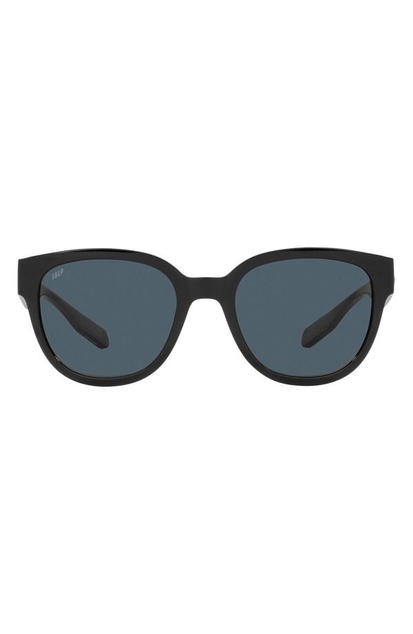 コスタデルマール メンズ アクセサリー サングラス・アイウェア Costa Del Mar Salina 53mm Polarized Rectangular Sunglasses BLACK ブラッ