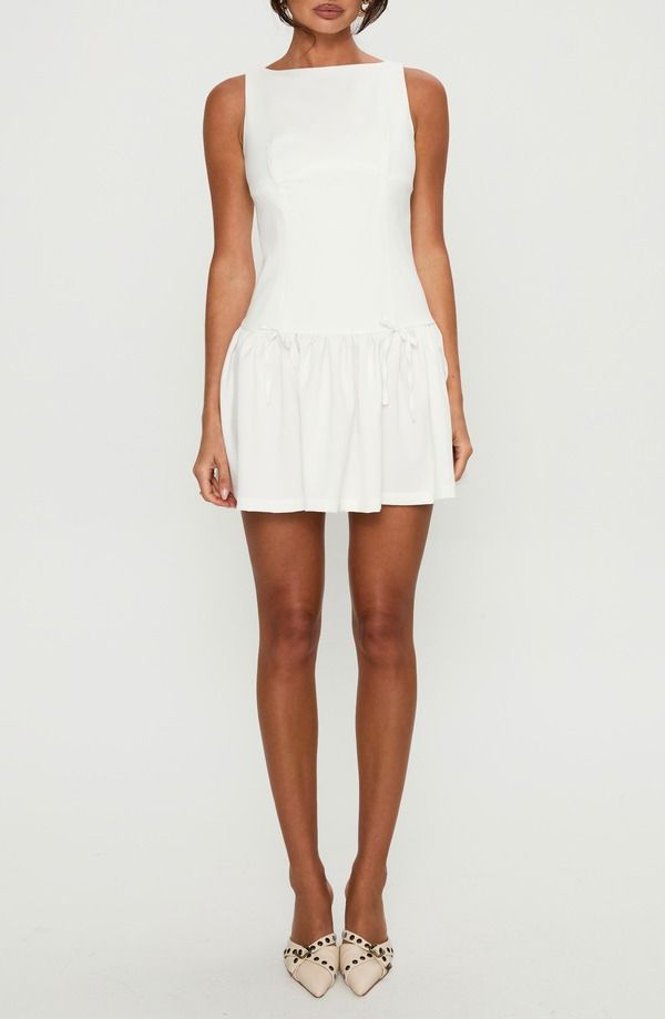 プリンセスポリー レディース トップス ワンピース ミニ ノースリーブ Princess Polly Milienne Sleeveless Minidress WHITE ホワイト 14,386円