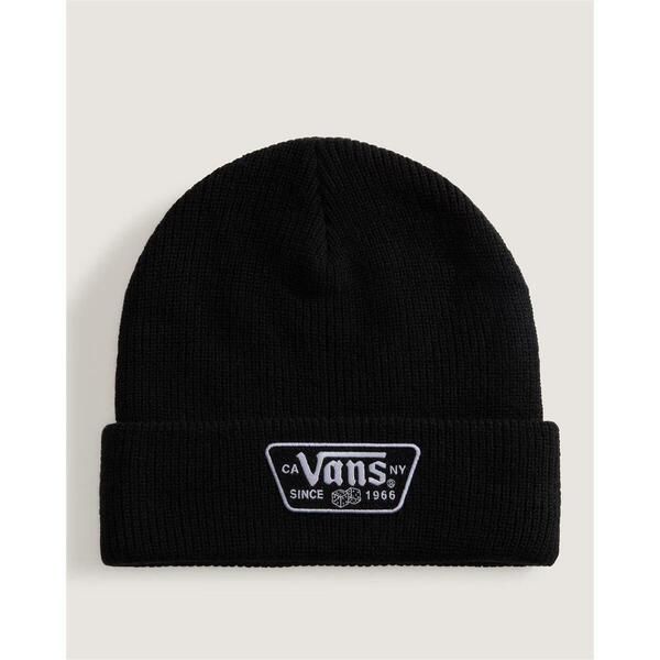 バンズ メンズ アクセサリー 帽子 Vans Knu Patch Beanie Mens Black ブラック