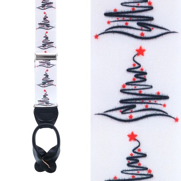 トラファルガー メンズ アクセサリー ベルト シルク Trafalgar McCallister Contemporary Christmas Tree Silk Button End Suspend