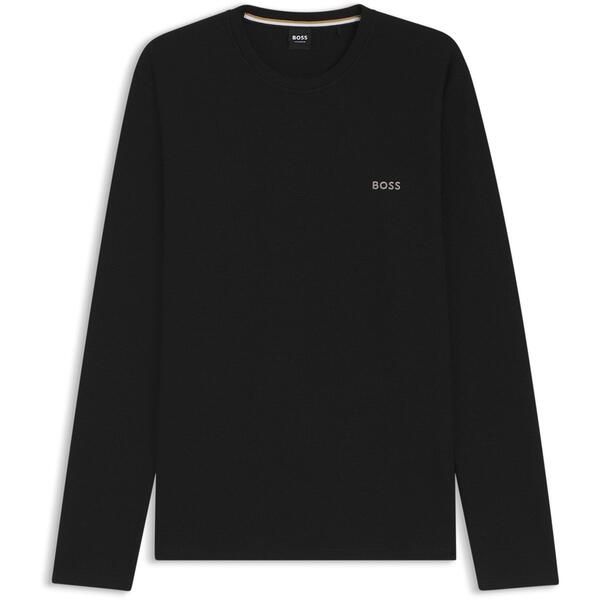 ボス メンズ トップス Tシャツ Boss Hugo Waffle LsShirt 10269584 01 Black ブラック