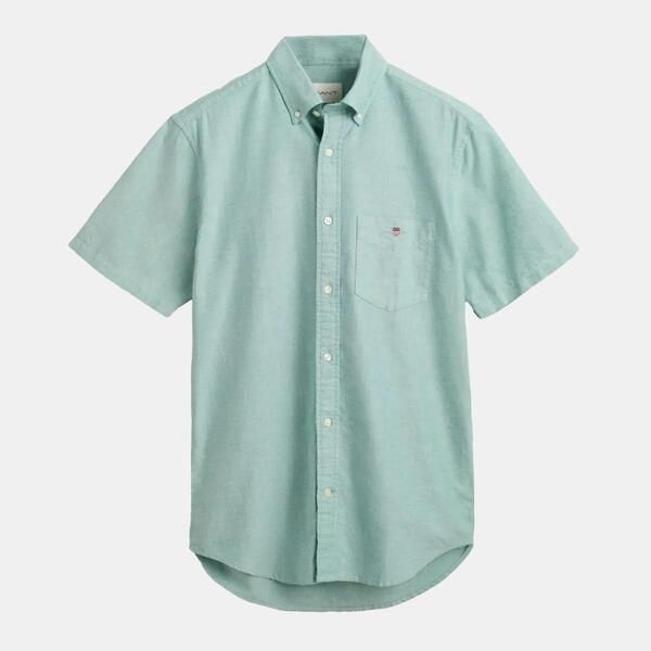 ガント メンズ トップス シャツ オックスフォード Gant RegularFit Classic Short Sleeves Oxford Shirt Green グリーン