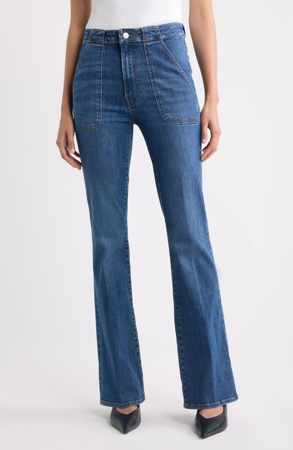 フレーム レディース シューズ ブーツ・レインブーツカット プチ ジーンズ FRAME The Reboot Modern Pocket Bootcut Jeans Petite Regular TU
