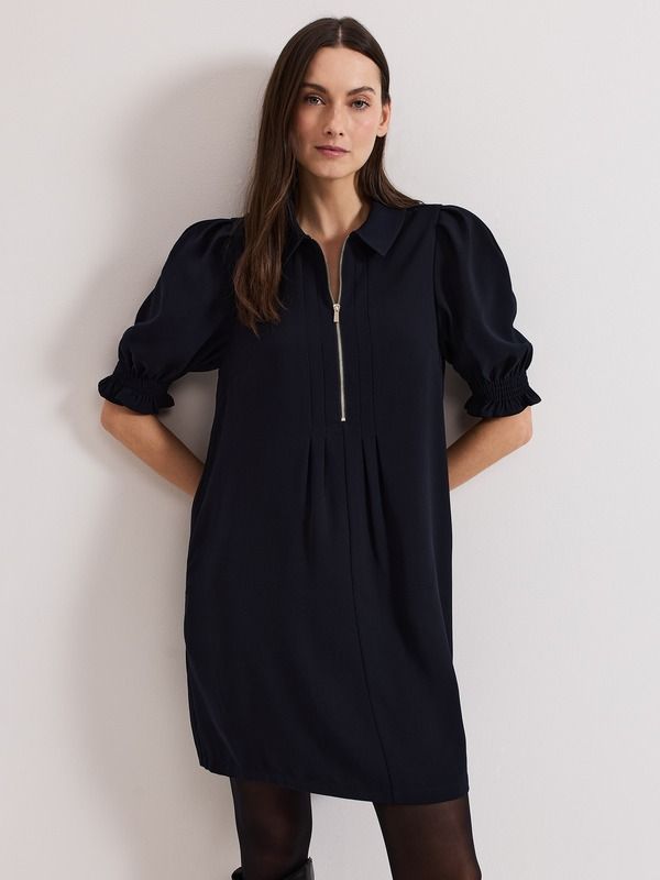 フェイズ・エイト レディース トップス ワンピース Phaseight Candice Zip Dress Navy ネイビー