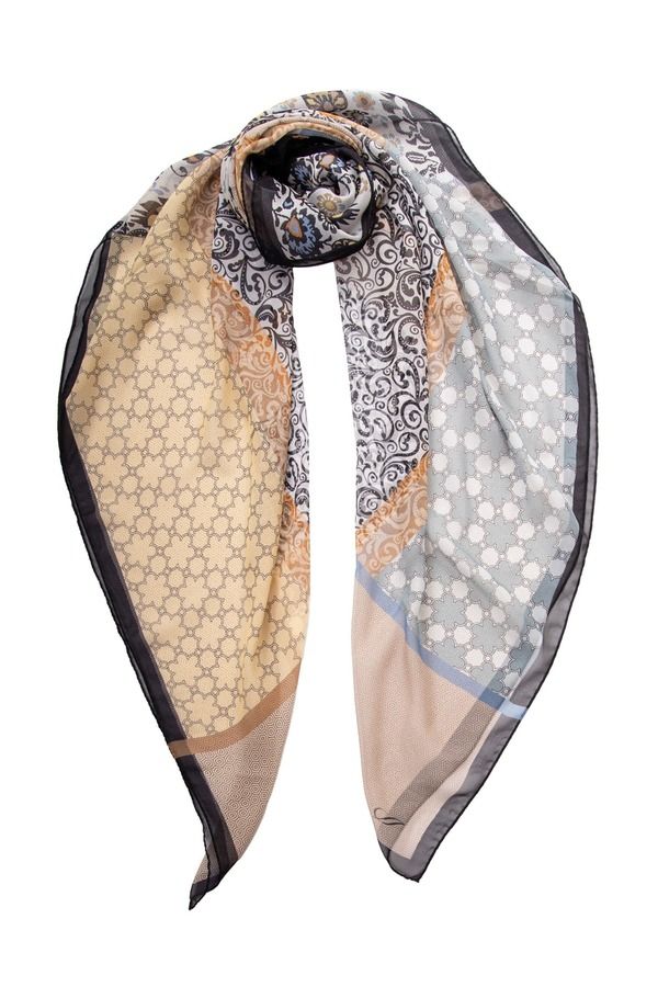 エリザベッタ レディース アクセサリー マフラー・ストール・スカーフ シルク Elizabetta Dafne Large Silk Scarfor Women Beige and Grey グレー 39,520円