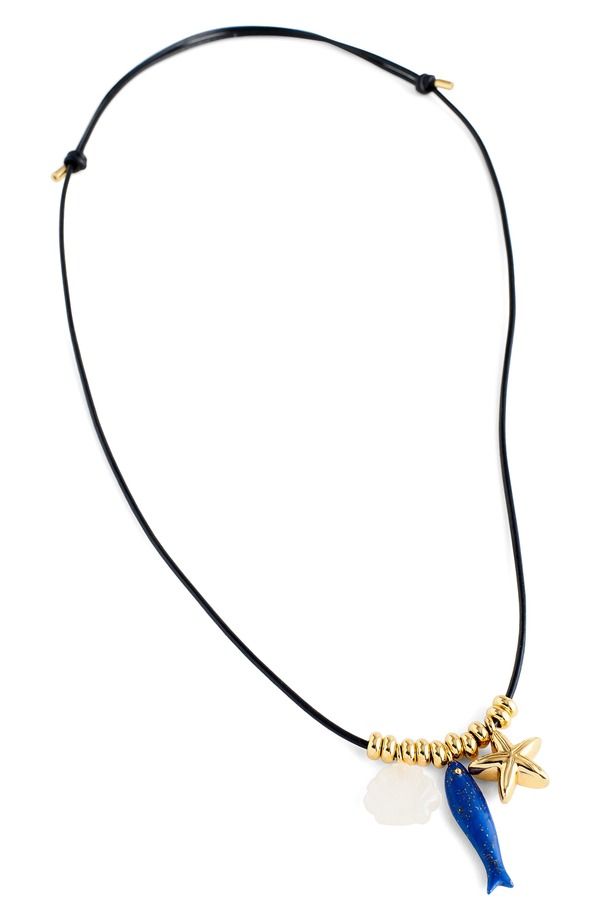 メイドウェル レディース アクセサリー ネックレス・チョーカー レース レザー Madewell Semiprecious Charm Leather Choker Necklace ANTIQUE