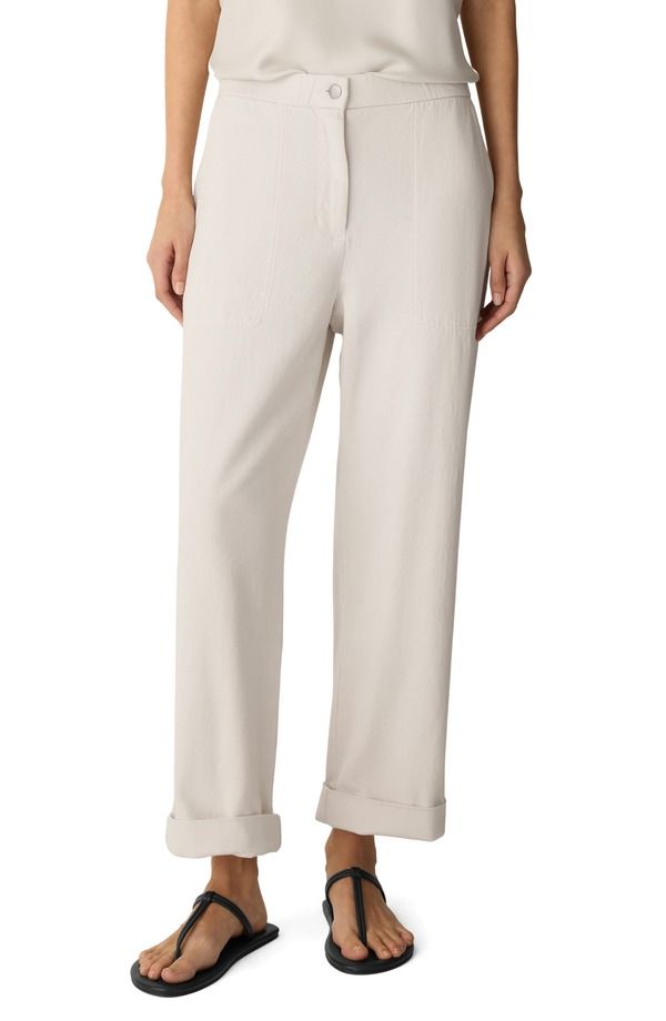 エイリーンフィッシャー レディース ボトムス レギンス パンツ コットン アンクル Eileen Fisher Organicotton Straight Ankle Pants PALE STRIP 40,170円