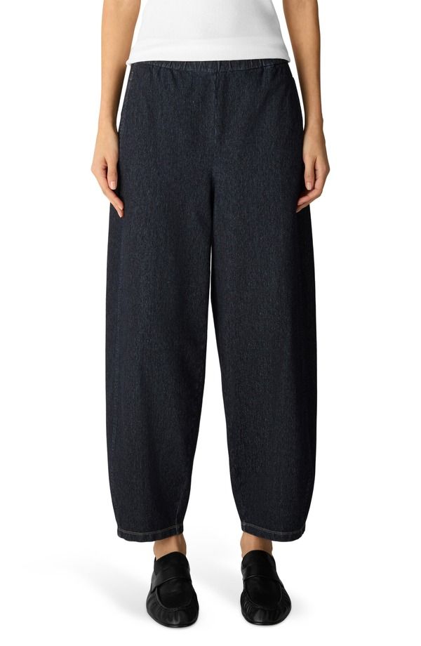 エイリーンフィッシャー レディース ボトムス レギンス パンツ コットン アンクル Eileen Fisher Organicotton Ankle Lantern Pants DARK WASH