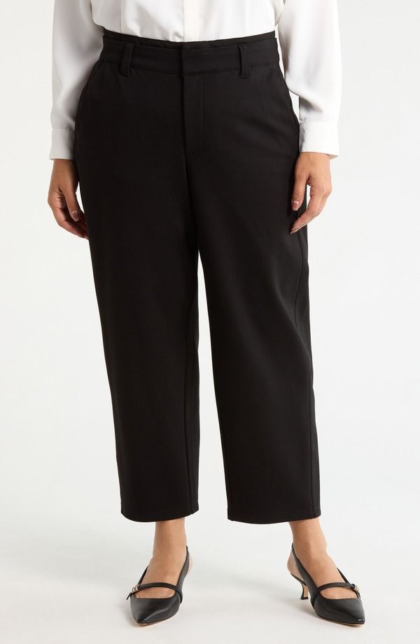 ウィットウィズダム レディース ボトムス レギンストレート プラスサイズ パンツ アンクル Wit Wisdom Skyrise Ankle Straight Leg Pants Plus BLACK