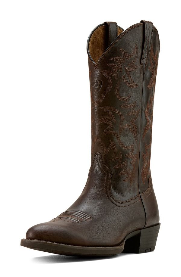 アリアト メンズ シューズ ブーツ・レインブーツ Ariat Heritage R Toe Western Boot Men BURNISHED CHOCOLATE チョコレート