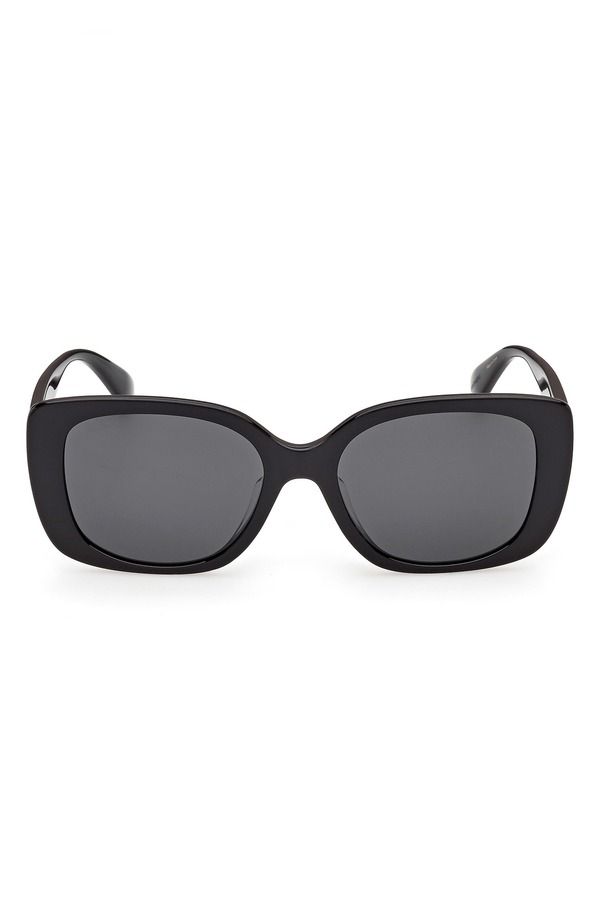 マックスマーラ レディース アクセサリー サングラス・アイウェア Max Mara 55mm Rectangular SunglassesHINY BLACK SMOKE ブラック