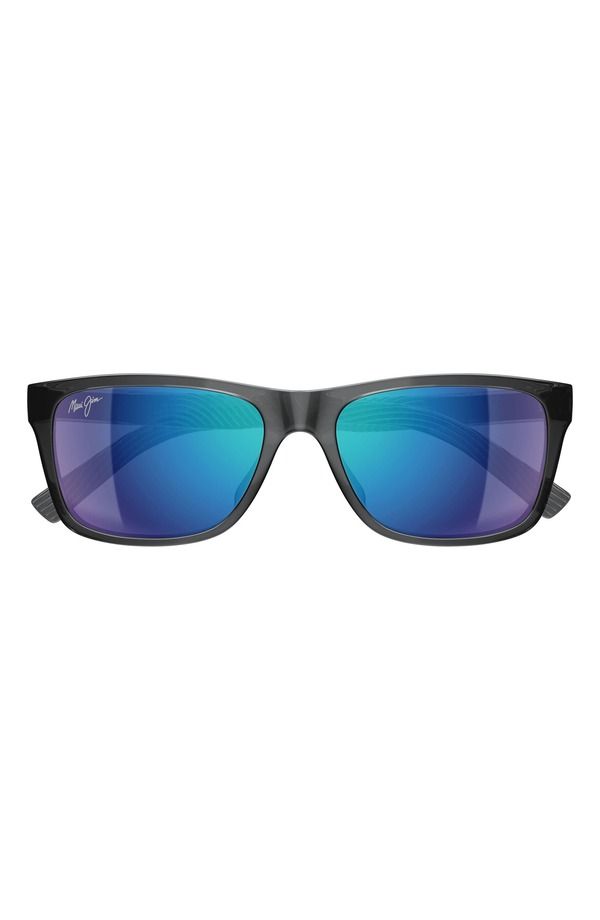 マウイジム レディース アクセサリー サングラス・アイウェア プラスサイズ Maui Jim 57mm PolarizedPlus2 Rectangular Sunglasses GREY グレー