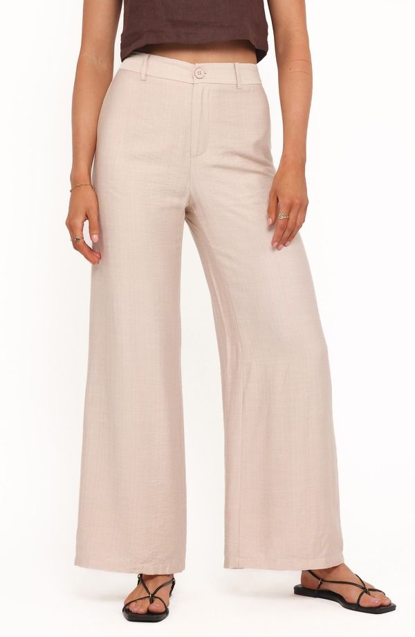 ペタルアンドパップ レディース ボトムス レギンス ワイドレッグ ハイウエスト パンツ Petal Pup Lauren High Waist Wide Leg Pants BEIGE ベージュ 14,686円