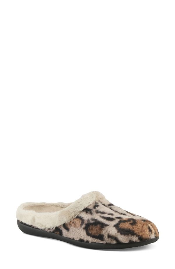 フレクサス レディース シューズ サンダル Flexus by Spring Step Fairsky Leo Faux Fur Scuff Slipper Women LEOPARD PRINT ア