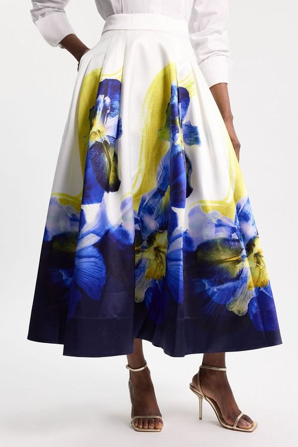カレンミレン レディース ボトムスカート A ライン ハイウエスト フラワー柄 フラワー Karen Millen Floral High Waist Aline Skirt Multi マルチカラー