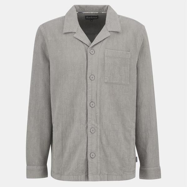 バブアー メンズ トップス シャツ Barbour Mens BLi Waffle Overshirt Concrete GY35