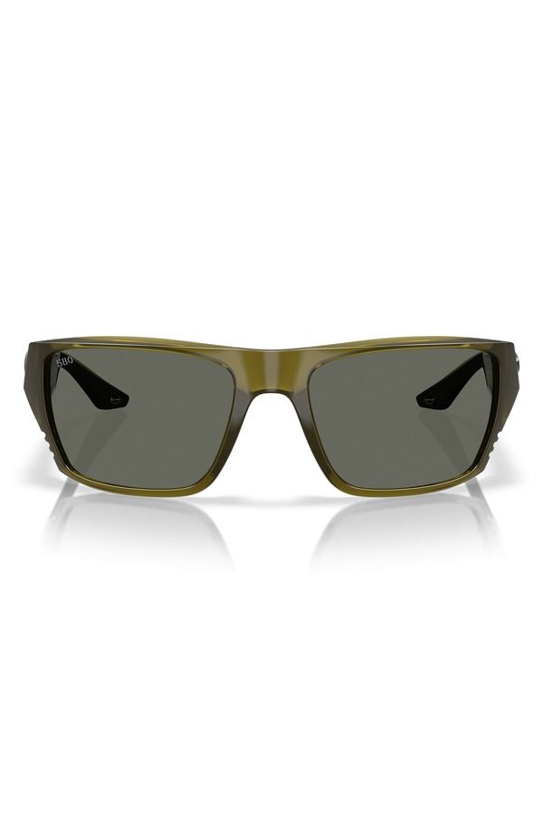 コスタデルマール メンズ アクセサリー サングラス・アイウェア Costa Del Mar 59mm Finlet Polarized Rectangle SunglassesEAGRASS GRAY