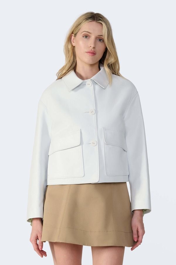 ファーニック UK レディース アウター ジャケット・ブルゾン レザー FURNIQ UK Ella Leather Jacket White ホワイト