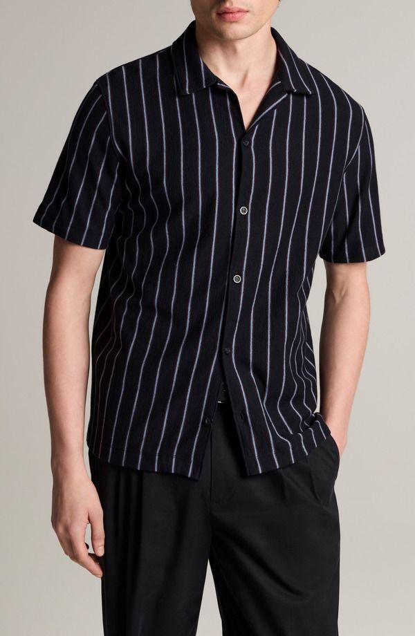 ヴィンス メンズ トップス シャツ パイル Vince Stripe Terry Cabana Stripe ButtonUp Shirt COASTAL COMBO ストライプ