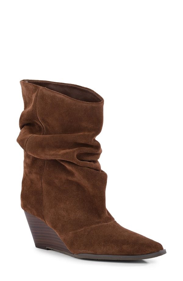 セイシェルズ レディース シューズ ブーツ・レインブーツ Seychelles The Getty Slouch Wedge Bootie Women DARK BROWN ブラウン