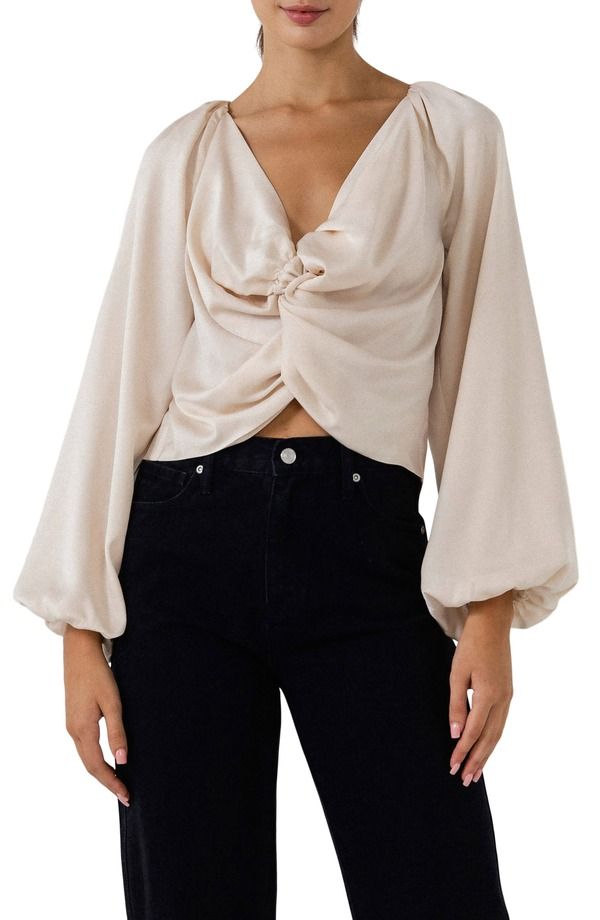 エンドレスローズ レディース トップス シャツ Endless Rose Twist Frontop CREAM クリーム