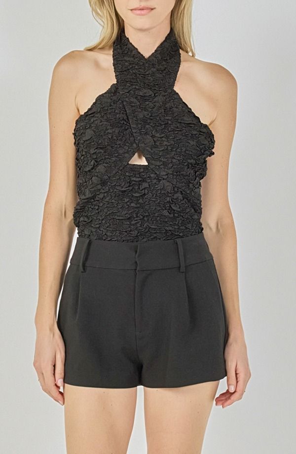 エンドレスローズ レディース トップス シャツ ホルター Endless Rose Stretchy Halter Top BLACK ブラック