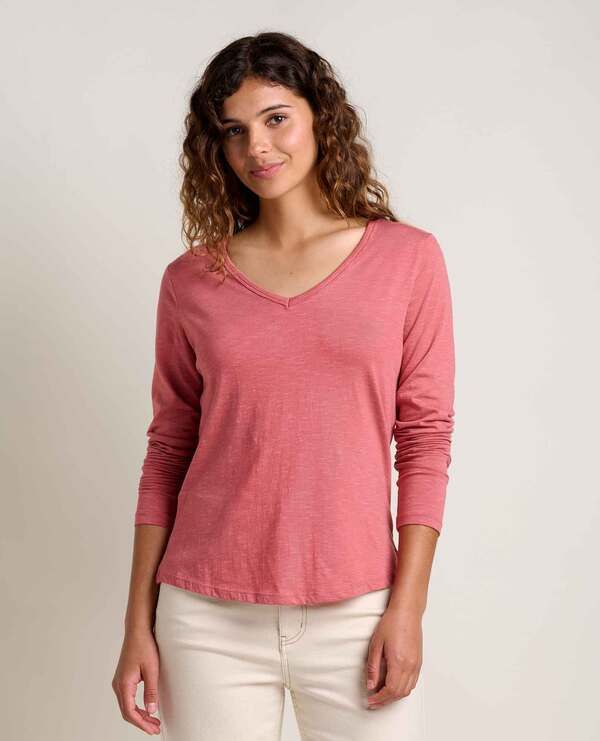 トードアンドコー レディース トップス シャツ Vネック Toad Co Marley Long Sleeve VNeck Tee Dusty Cedar