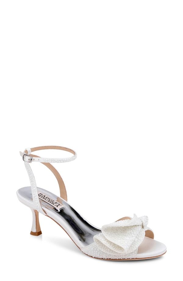 バッジェリーミシュカ レディース シューズ パンプス サンダル BADGLEY MISCHKA Remi Sandal Women WHITE SATIN ホワイト