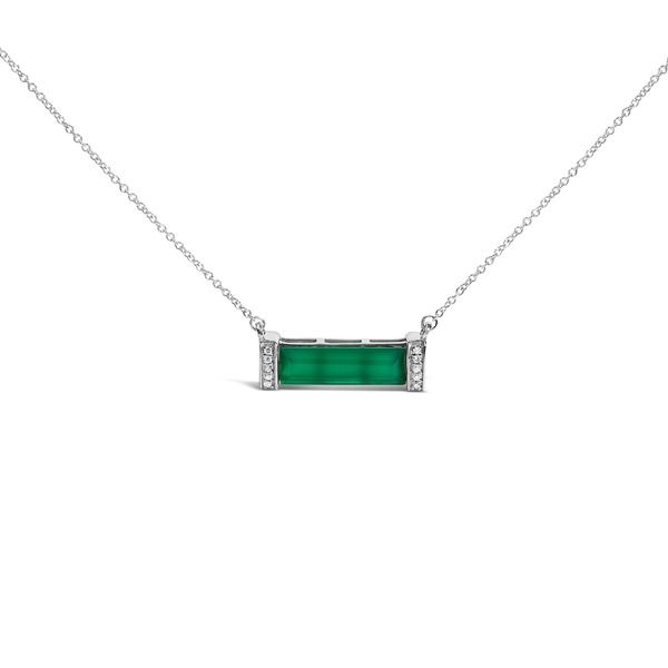 ハウスオブブリリアンス レディース アクセサリー ネックレス・チョーカー レース Haus of Brilliance Sterling Silver Diamond Accent and Green