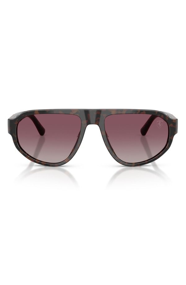 スクーデリア フェラーリ メンズ アクセサリー サングラス・アイウェア Scuderia Ferrari 57mm Polarized Irregular Sunglasses HAVANA SHIN