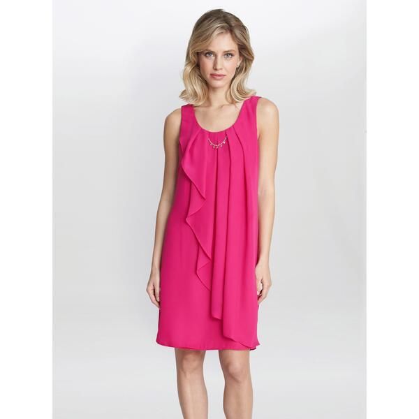 ジーナバッコーニ レディース トップス ワンピース A ライン Gina Bacconi ClarissaLine Dress Fuchsia フューシャ