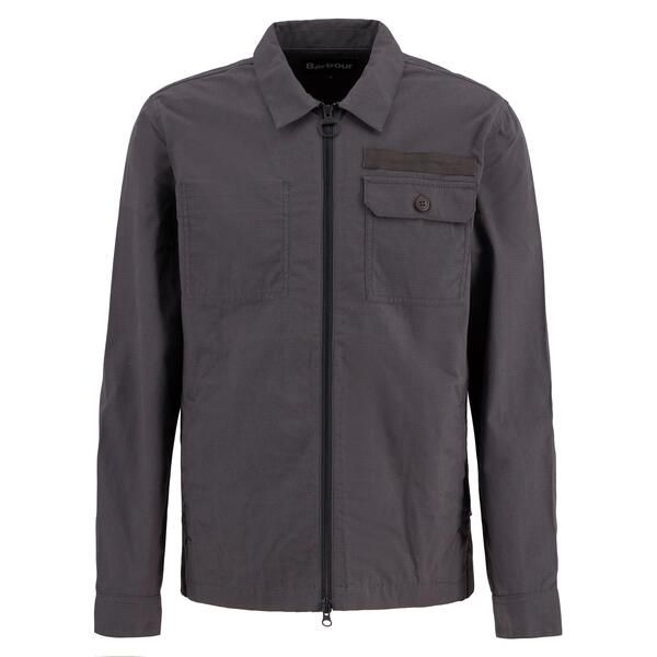 バブアー メンズ トップス シャツ Barbour Mens Crail Wax Ripstop Overshirt Asphalt