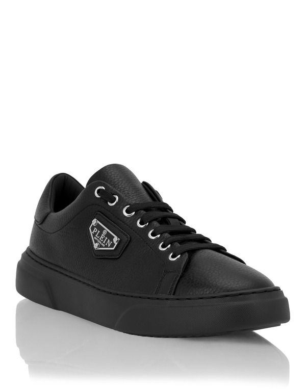 フィリッププレイン レディース シューズ スニーカー レザー PHILIPPLEIN Leather LoTop Sneakers Iconic Plein Unisex Unisex blackbl
