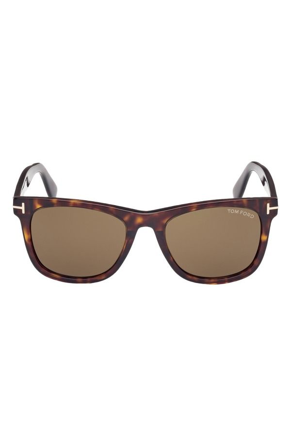 トム・フォード レディース アクセサリー サングラス・アイウェア TOM FORD Kevyn 52mm Square Sunglasses DARK HAVANA T LOGO ROVIEX