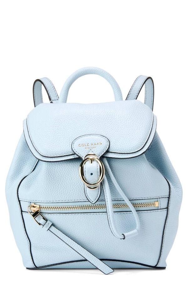 コールハーン レディース バッグ バックパック・リュックサック レザー Cole Haan Alexandria Small Flap Leather Backpack BALLAD BLUE ブルー