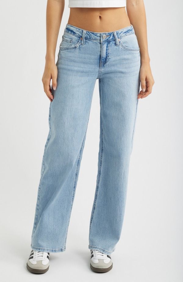 ワイエム レディース ボトムス デニムパンツ ワイドレッグ ローライズ ジーンズ YMI Britney Low Rise Wide Leg JeansKY BLUE ブルー