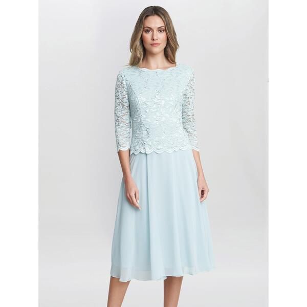 ジーナバッコーニ レディース ボトムスカート ミディワンピース ミディ Gina Bacconi Rona Midi Dress With Bodice and Skirt Mint ミント