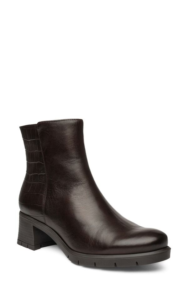 アラ レディース シューズ ブーツ・レインブーツ ara Plum Side Zip Bootie Women BROWN ブラウン
