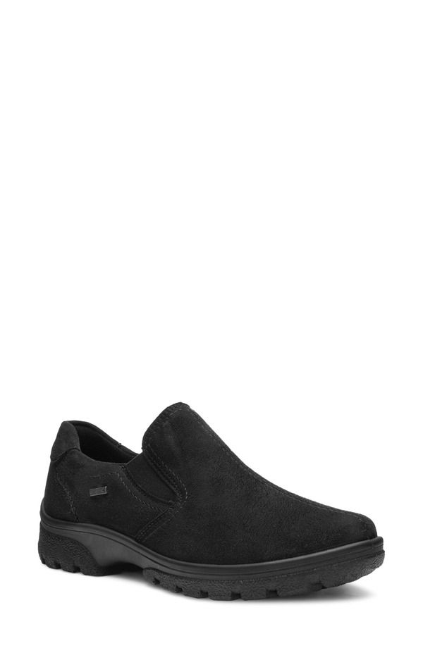 アラ レディース シューズ パンプス ara Saber Waterproof SlipOn Women BLACK HYDRO MICROSUEDE ブラック