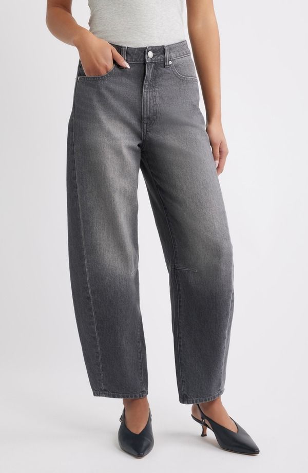 ディーエル 1961 レディース ボトムス レギンス ジーンズ DL1961 Miro Barrel High Rise HIGHLUXE Jeans ASH GREY グレー