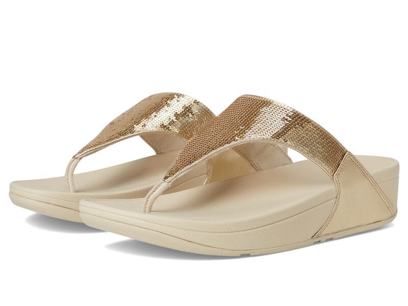 フィットフロップ レディース シューズ サンダル スパンコール FitFlop Lulu Sequin ToePost Sandals Platino 17,266円