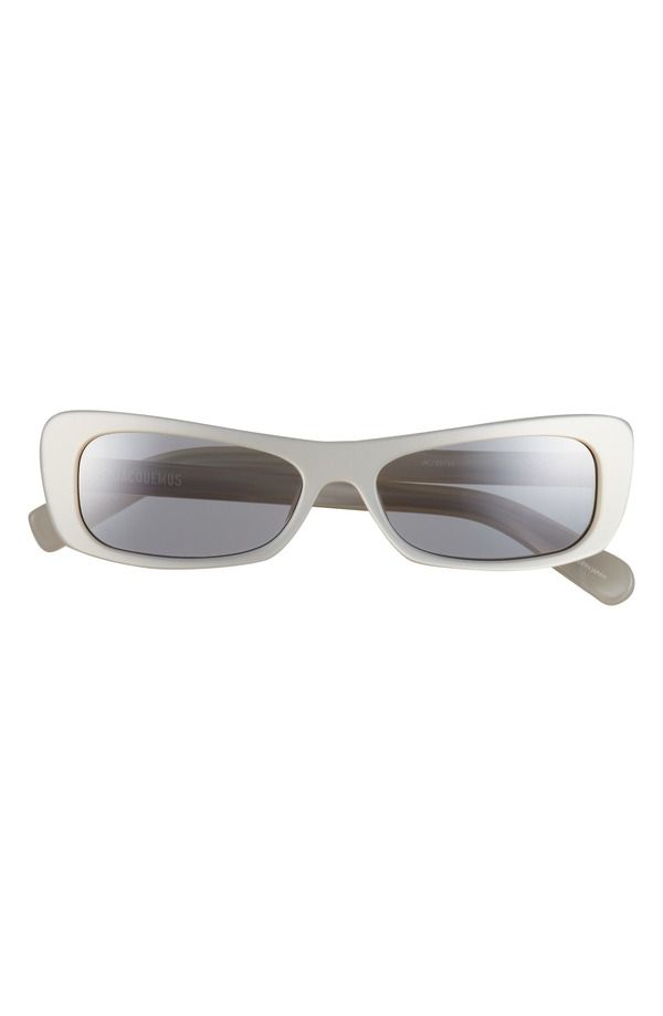 ジャクエムス レディース アクセサリー サングラス・アイウェア キャップ Jacquemus The Capri Rectangular Sunglasses METALLIC PEARL SILVE