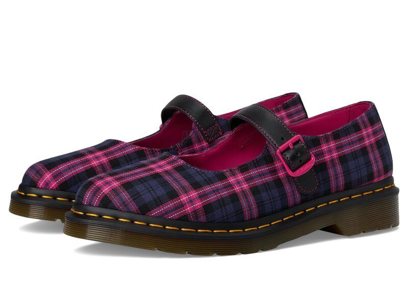 ドクターマーチン レディース シューズ サンダル Dr Martens Elphie Mary Jane BlackPink Multi Tartan ブラック