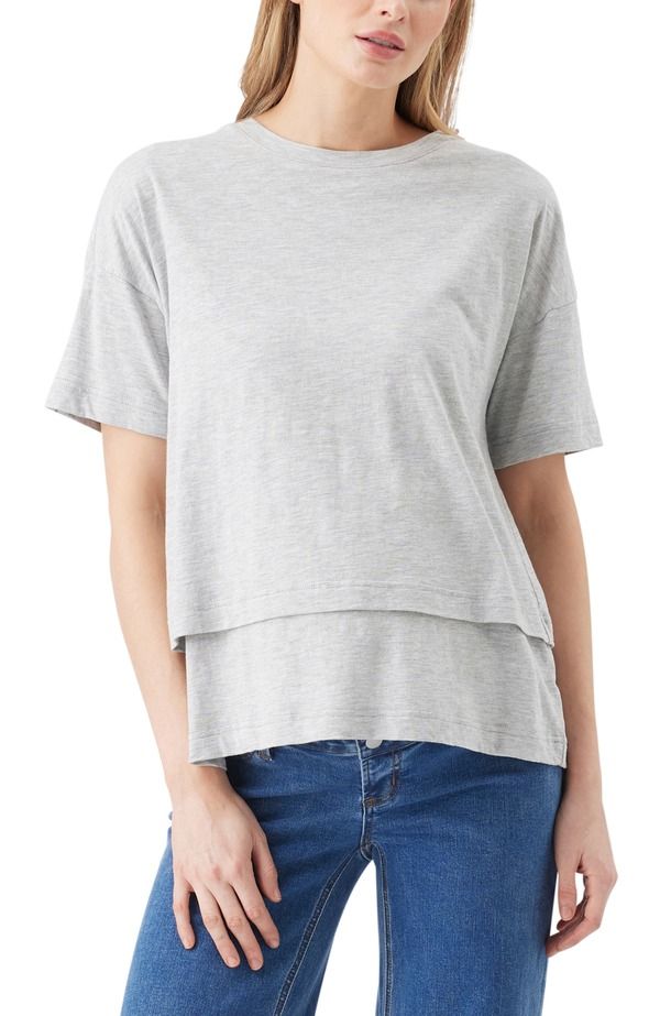 ライプマタニティ レディース トップス Tシャツ Ripe Maternity Claud Nursing Tee Maternity Grey Marle グレー