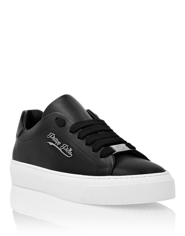 フィリッププレイン レディース シューズ スニーカー PHILIPPLEIN LoTop Sneakersignature Unisex Unisex black ブラック