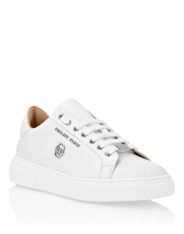 フィリッププレイン レディース シューズ スニーカー レザー PHILIPPLEIN Leather LoTop Sneakers Hexagon Unisex Unisex white ホワイト 47,880円