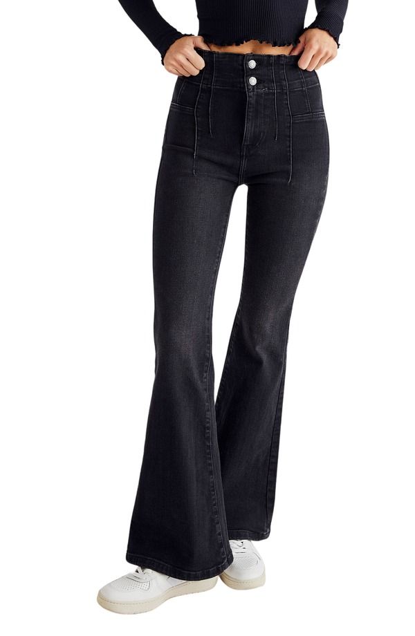 フリーピープル レディース ボトムス デニムパンツ ジーンズ Free People We the Free Jayde Flare Jeans ONYX