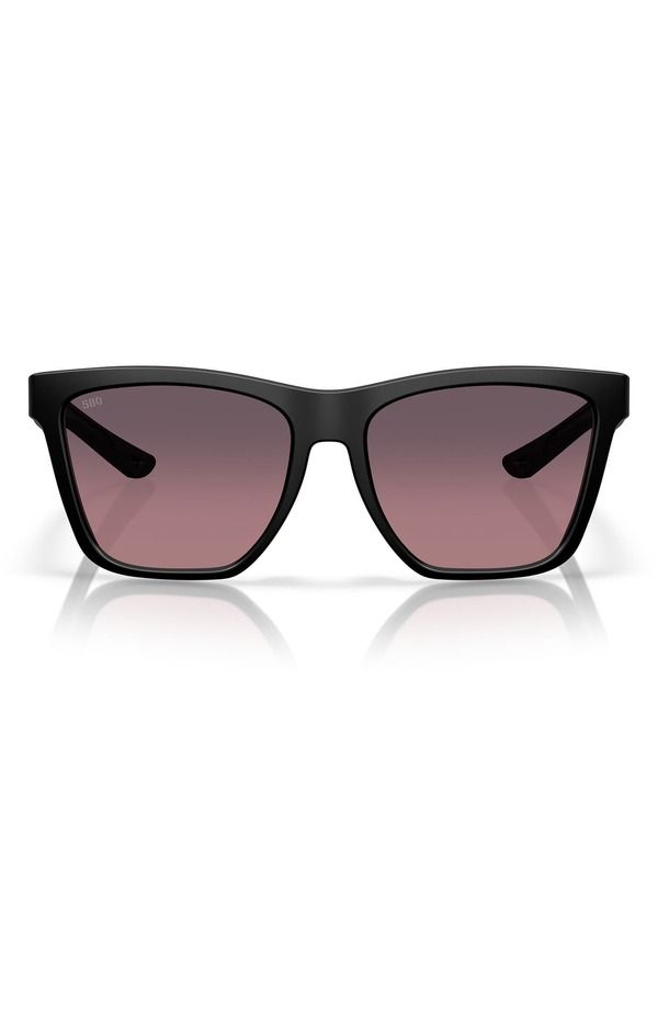 コスタデルマール レディース アクセサリー サングラス・アイウェア Costa Del Mar 57mm Polarized Rectangular Sunglasses MATTE BLACK RO